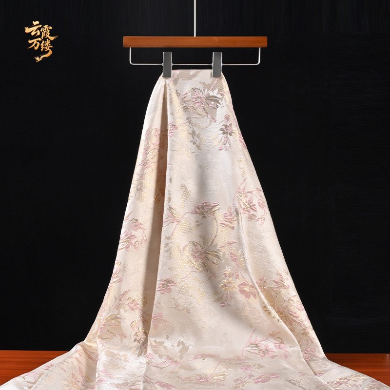 Home Textiles Designer - 중국풍 핑크 골드 큰 꽃무늬 릴리프
