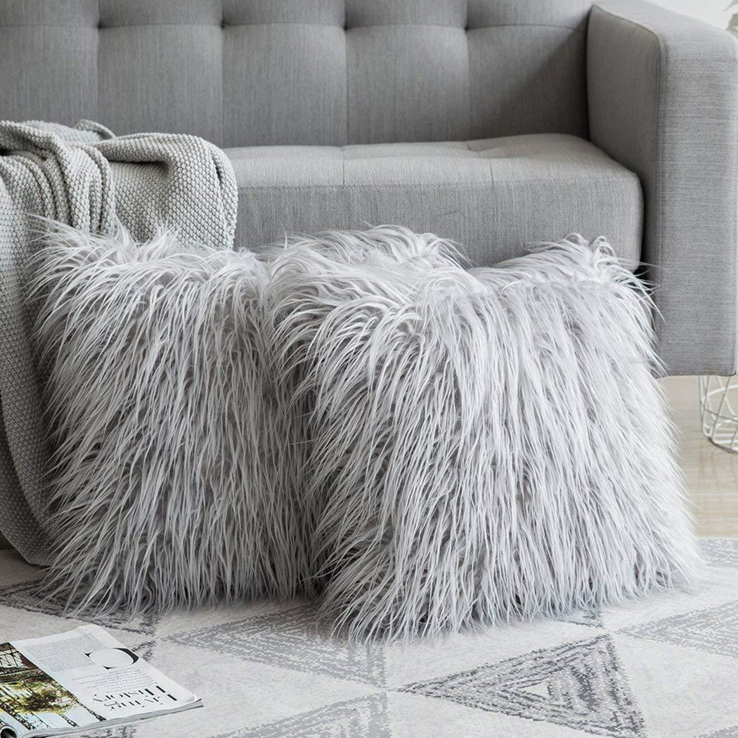 Luxury Home Textiles Usa - 부드러운 긴 모피 푹신한 소파 베개