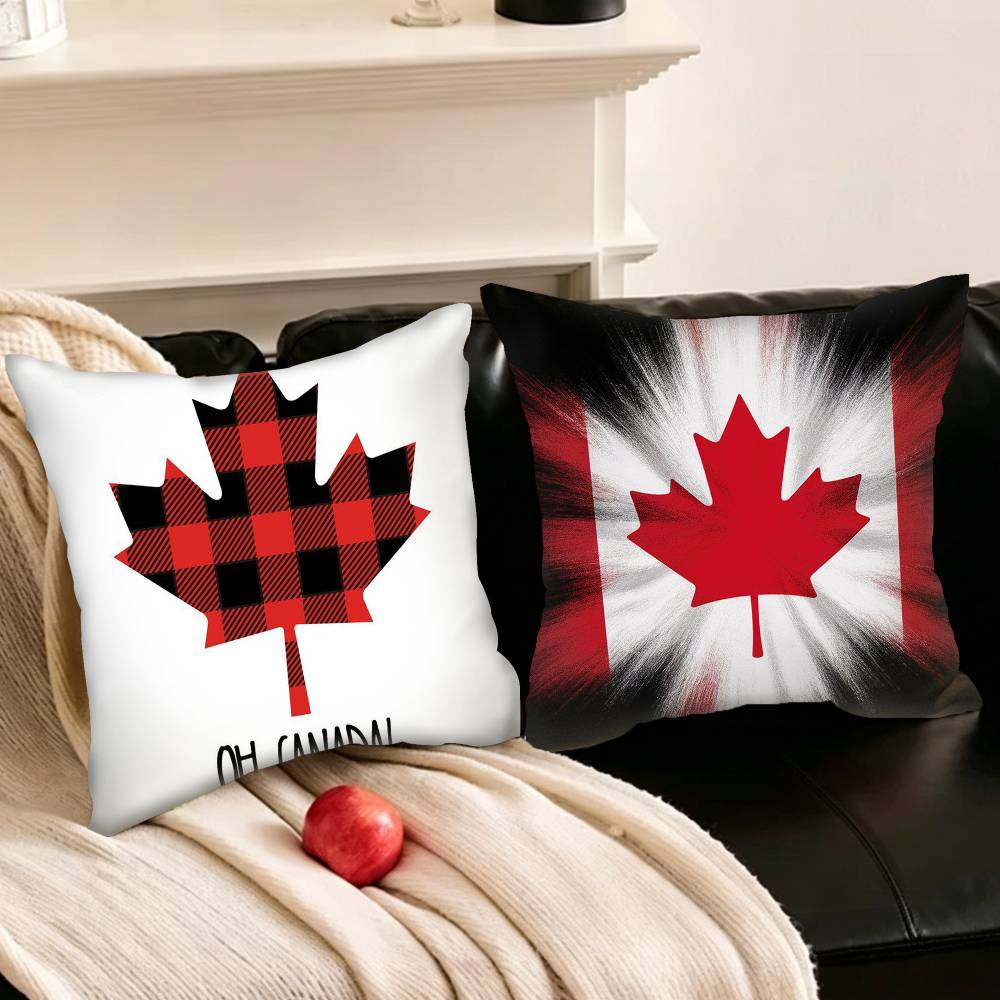 Home Textiles Canada - 단풍잎 캐나다 국기 다양한 크기의 사각형