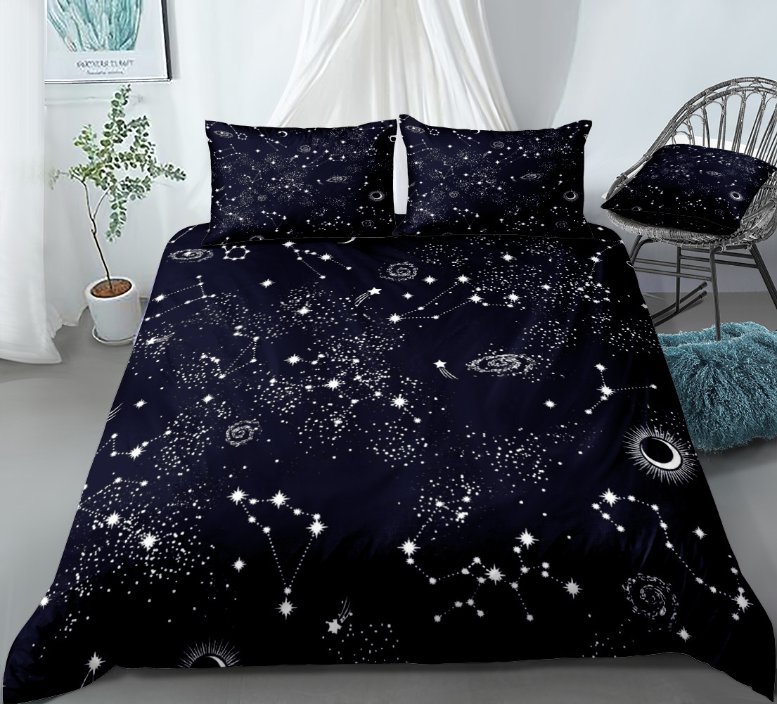 Galaxy Home Textiles - 별 침구 세트, 밤하늘, 어린이, 소년,