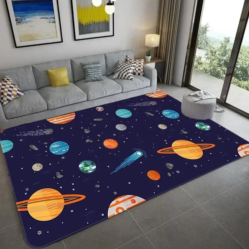 Galaxy Home Textiles - 만화 우주 우주 비행사 카펫 갤럭시