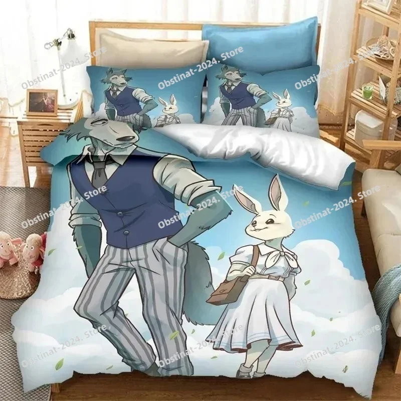 Home Textiles Bedding - 애니메이션 BEASTARS 침구 세트 프린트 침대