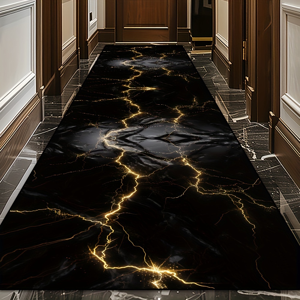 Luxury Home Textiles Usa - VIKAMA 라이트 럭셔리 블랙 골드 플로우