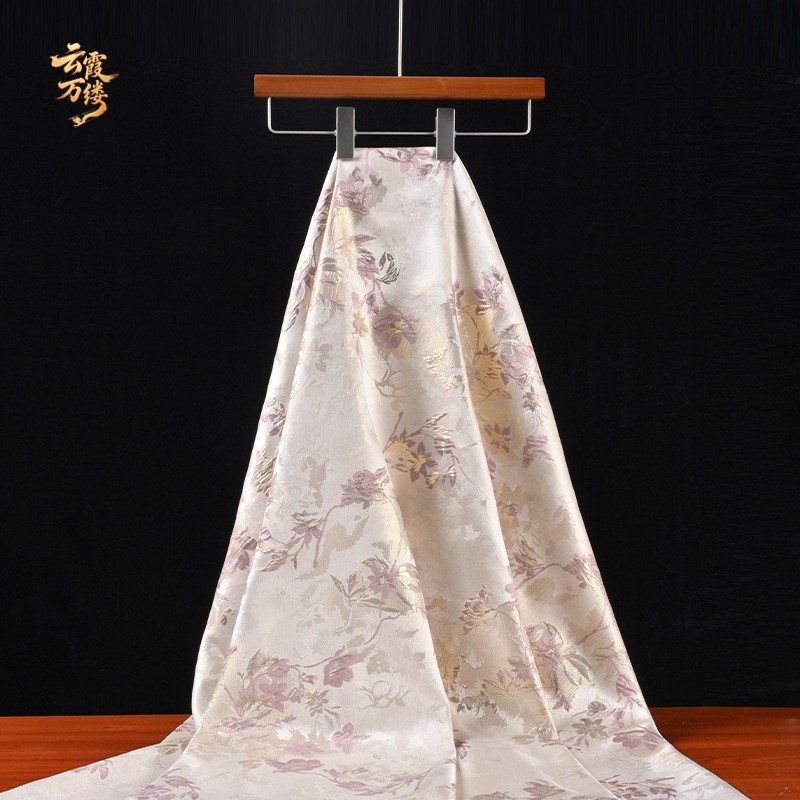 중국풍 핑크 골드 큰 꽃무늬 릴리프 자수 자카드 원단, - Home Textiles Designer 리뷰 및 가격
