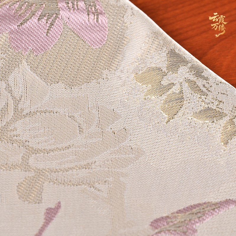 중국풍 핑크 골드 큰 꽃무늬 릴리프 자수 자카드 원단, - Home Textiles Designer 리뷰 및 가격