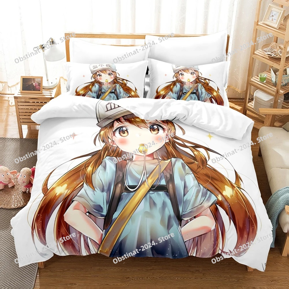 3d 인쇄 셀 작업 만화 캐릭터 이미지 침구 이불 커버 - Home Textiles Images 리뷰 및 가격