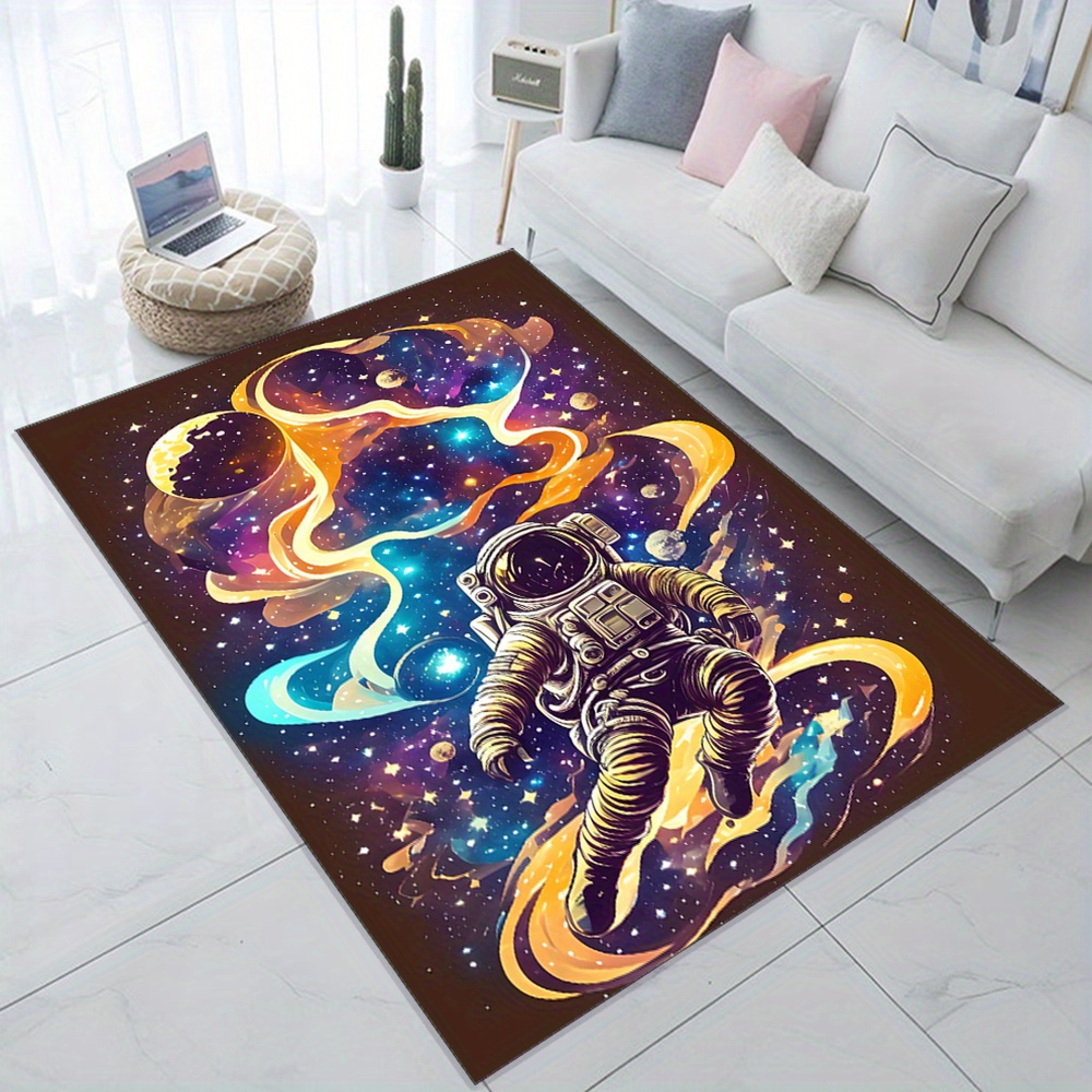 우주인 지역 러그 – 폴리에스테르 벨벳 우주 탐험가 카 - Galaxy Home Textiles 리뷰 및 가격
