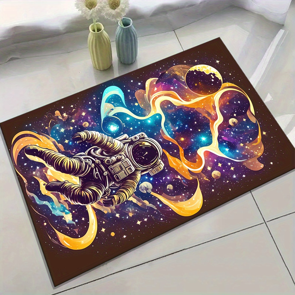 우주인 지역 러그 – 폴리에스테르 벨벳 우주 탐험가 카 - Galaxy Home Textiles 리뷰 및 가격