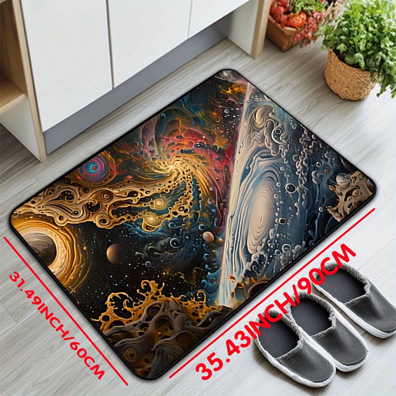 우주 공간 패턴 미끄럼 방지 매트 - 생생한 은하 및  - Galaxy Home Textiles 리뷰 및 가격