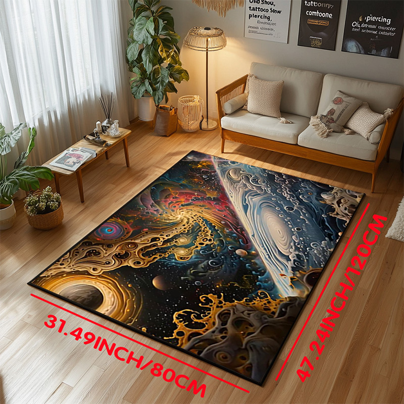 우주 공간 패턴 미끄럼 방지 매트 - 생생한 은하 및  - Galaxy Home Textiles 리뷰 및 가격