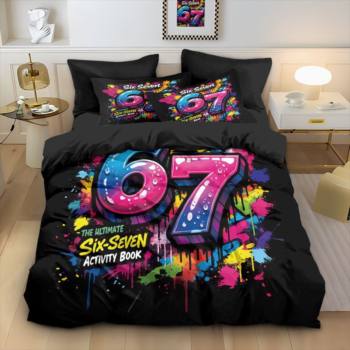 3pcs 그래피티 스타일 게임 컨트롤러 67 요소 인쇄 - Home Textiles Bedding 리뷰 및 가격