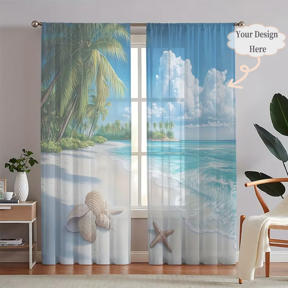 맞춤형 2D 플랫 2피스 시어 커튼, 원하는 디자인/이 - Textiles For Home 리뷰 및 가격