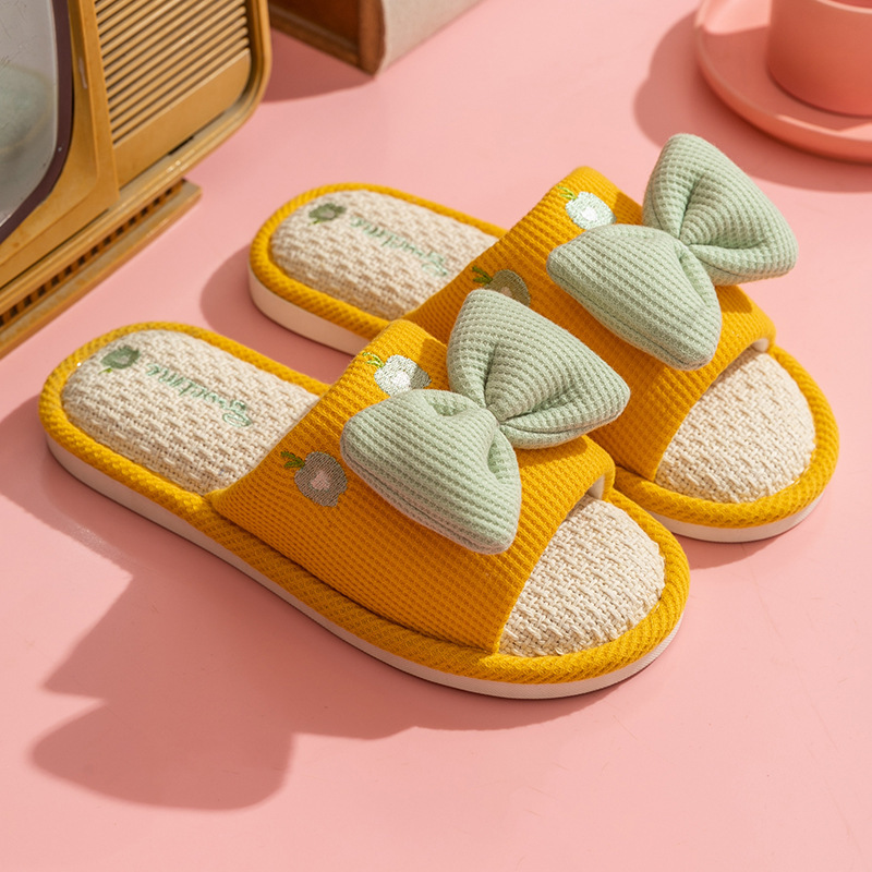 커플용 컴포트 린넨 슬리퍼, 두꺼운 부드러운 밑창 실내 - Textiles For Home 리뷰 및 가격