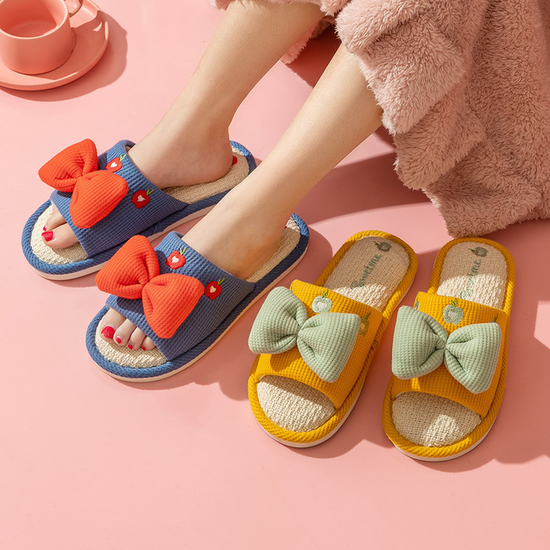 커플용 컴포트 린넨 슬리퍼, 두꺼운 부드러운 밑창 실내 - Textiles For Home 리뷰 및 가격