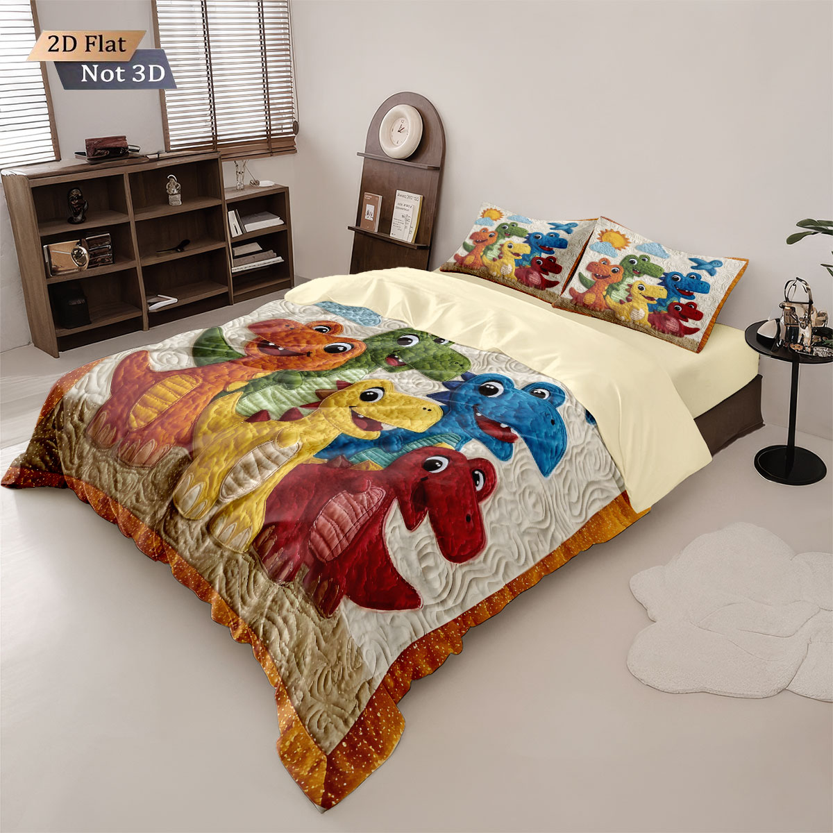 3개 세트 만화 공룡 동물 프린트 코어리스 다운 컴포터 - Home Textiles Bedding 리뷰 및 가격