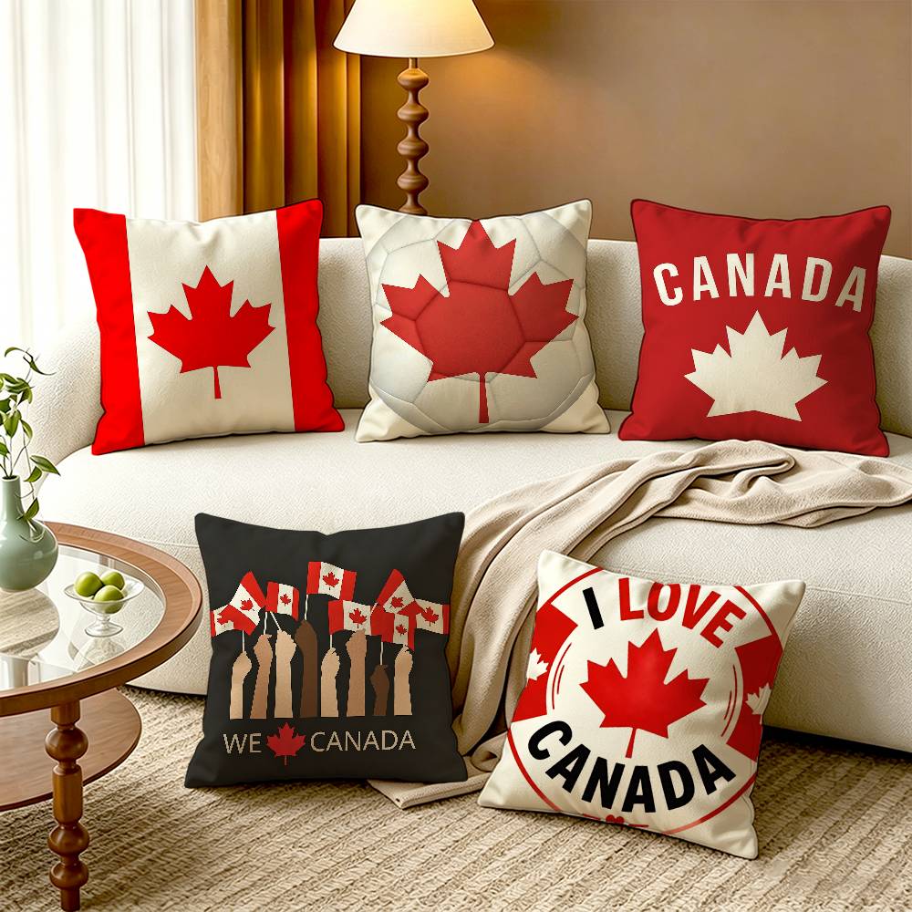 C-캐나다 국기 면 린넨 사각 베개 커버 홈 데코 선물 - Home Textiles Canada 리뷰 및 가격