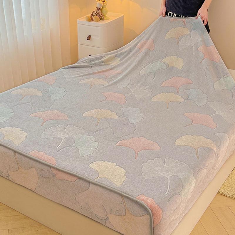 가을 겨울 플러시 피티드 시트 세트 논슬립 밀크 벨벳  - Home Textiles Bedding 리뷰 및 가격