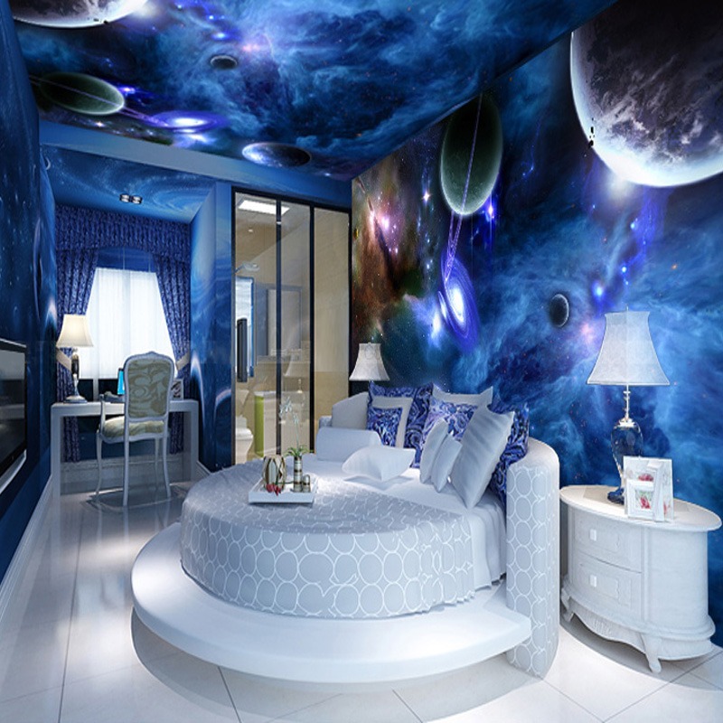 맞춤형 제품 3D 벽화 은하 우주 별 사진 벽지 홈 인 - Galaxy Home Textiles 리뷰 및 가격