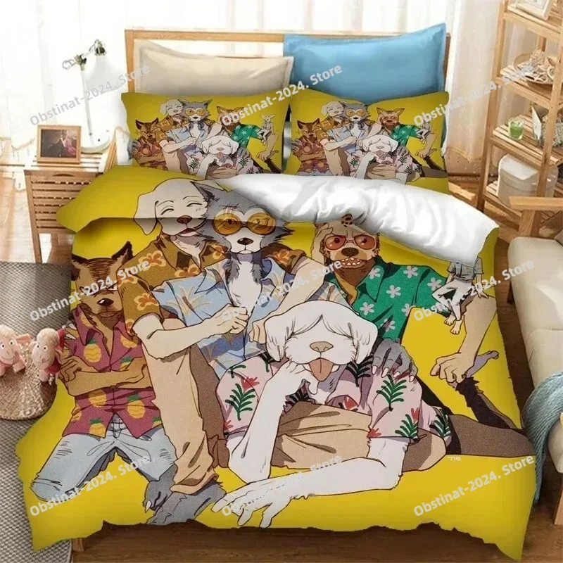 애니메이션 BEASTARS 침구 세트 프린트 침대 세트 - Home Textiles Bedding 리뷰 및 가격