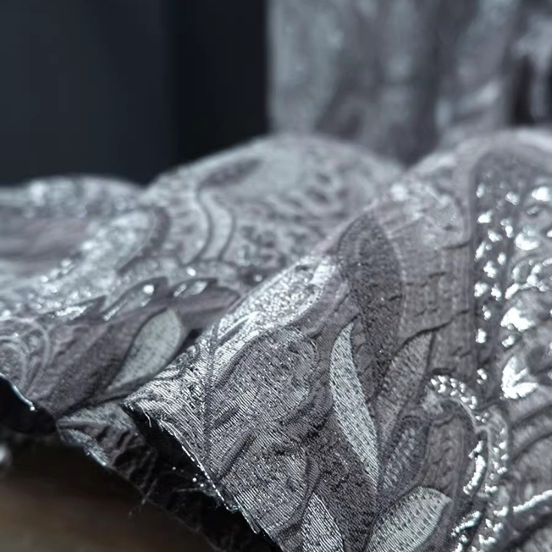 회색 궁정 스타일 광택 자카드 커튼 소파 원단 수제 재 - Home Textiles Designer 리뷰 및 가격