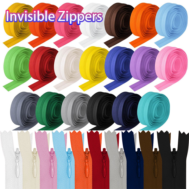 100pcs 보이지 않는 지퍼 28-60cm DIY 공 - Home Textiles Sale 리뷰 및 가격