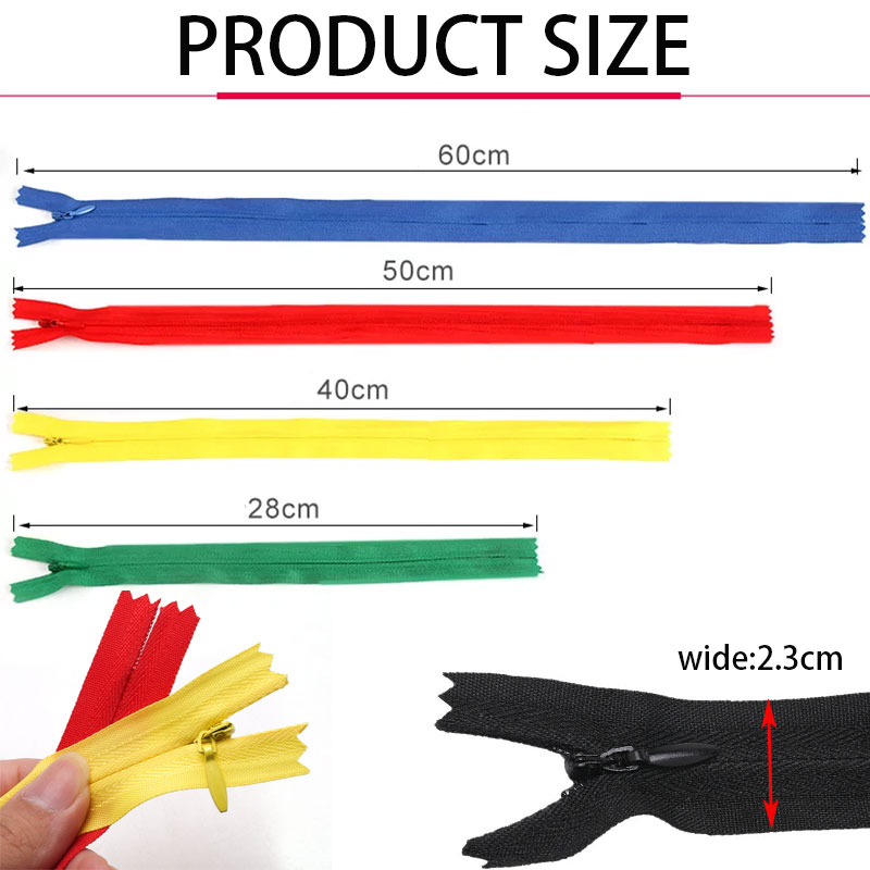 100pcs 보이지 않는 지퍼 28-60cm DIY 공 - Home Textiles Sale 리뷰 및 가격