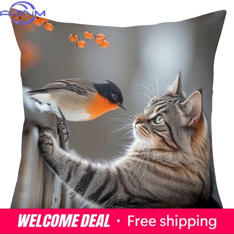 다양한 고양이 이미지가 있는 귀여운 고양이 베개, 가정 - Home Textiles Images 리뷰 및 가격