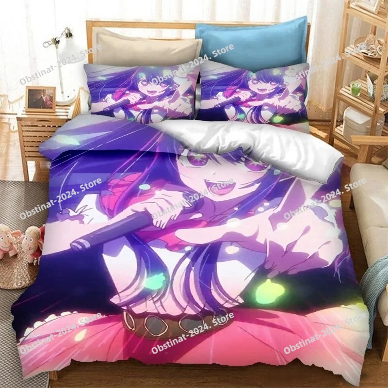 애니메이션 오시노코 3D 프린팅 침구 세트 이불 커버  - Home Textiles Bedding 리뷰 및 가격