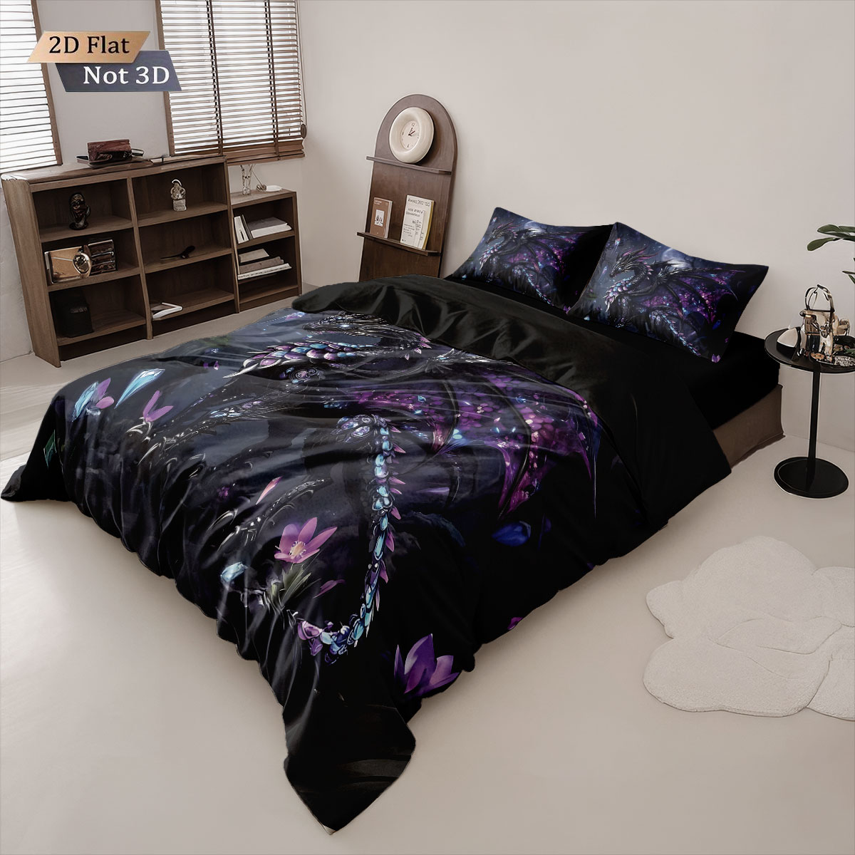 3개 세트 신성한 서양 용 인장 꽃무늬 무료 다운 이불 - Home Textiles Bedding 리뷰 및 가격