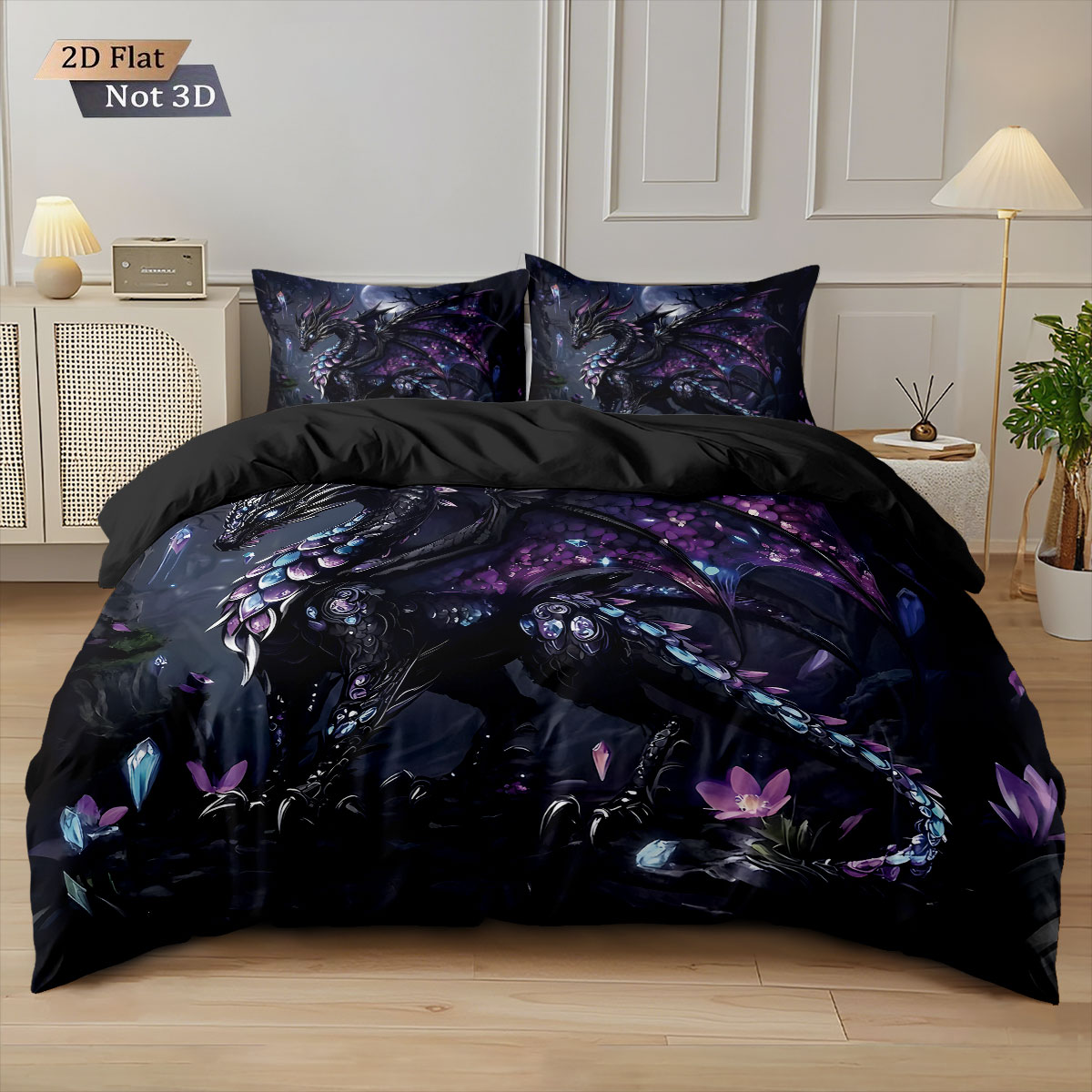 3개 세트 신성한 서양 용 인장 꽃무늬 무료 다운 이불 - Home Textiles Bedding 리뷰 및 가격