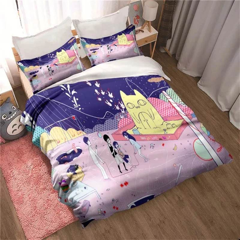 패션 3D 프린팅 애니메이션 오모리 침구 세트 사계절용 - Home Textiles Bedding 리뷰 및 가격