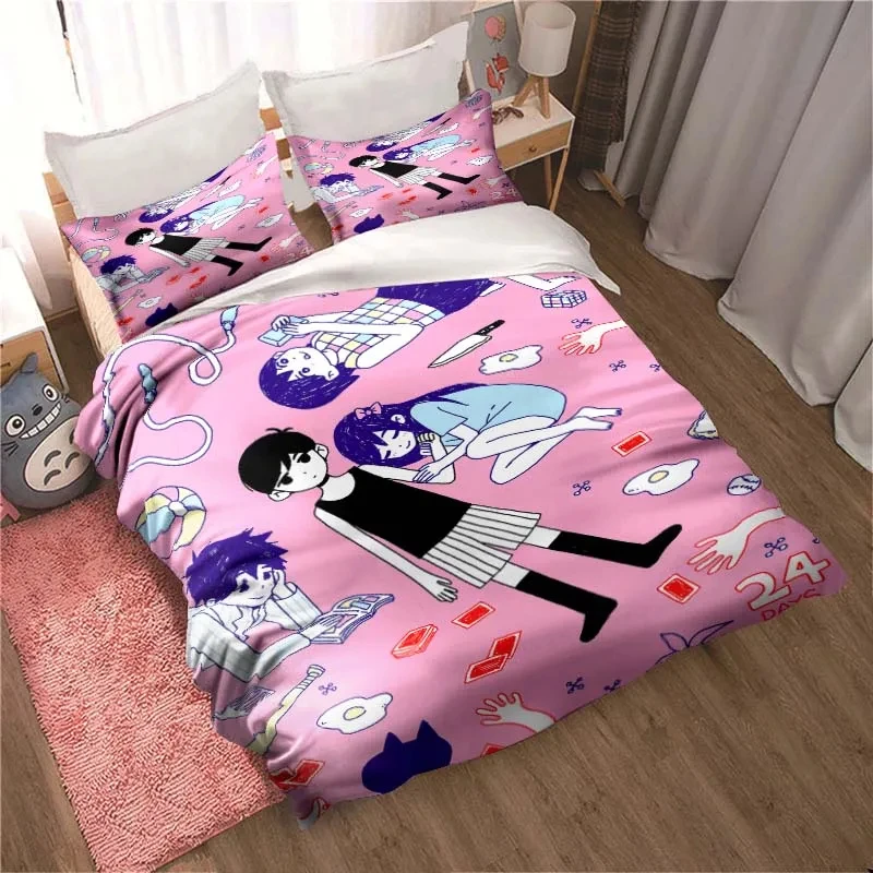 패션 3D 프린팅 애니메이션 오모리 침구 세트 사계절용 - Home Textiles Bedding 리뷰 및 가격