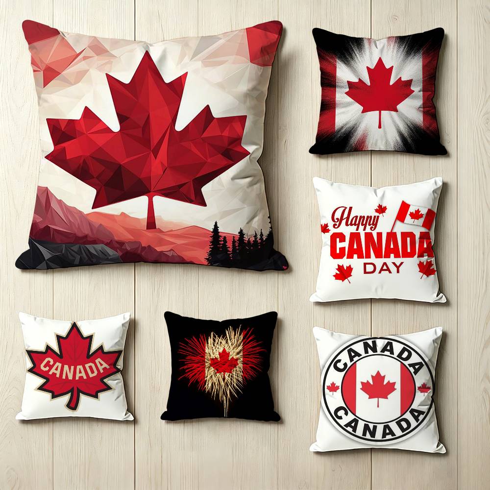 C-캐나다의 멋진 국기 사각형 양면 인쇄 베개 커버 침 - Home Textiles Canada 리뷰 및 가격