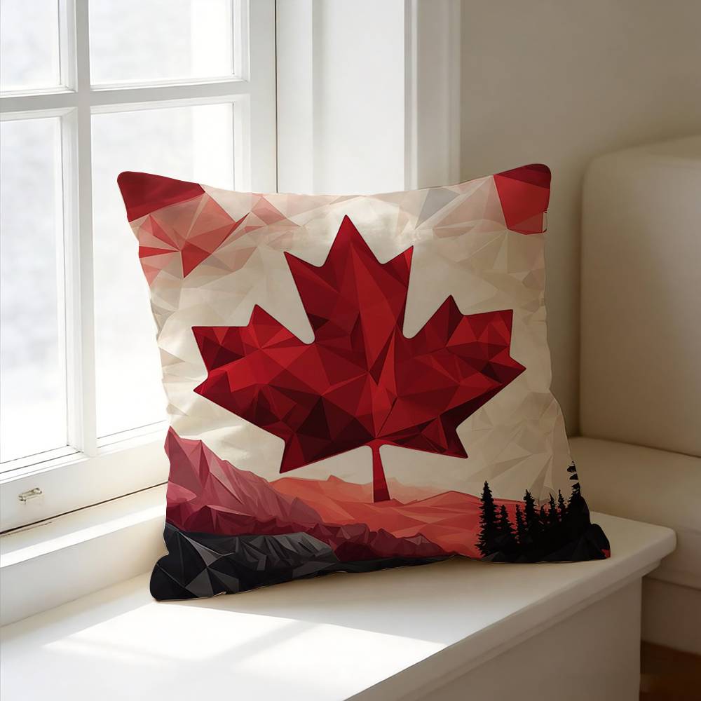 C-캐나다의 멋진 국기 사각형 양면 인쇄 베개 커버 침 - Home Textiles Canada 리뷰 및 가격