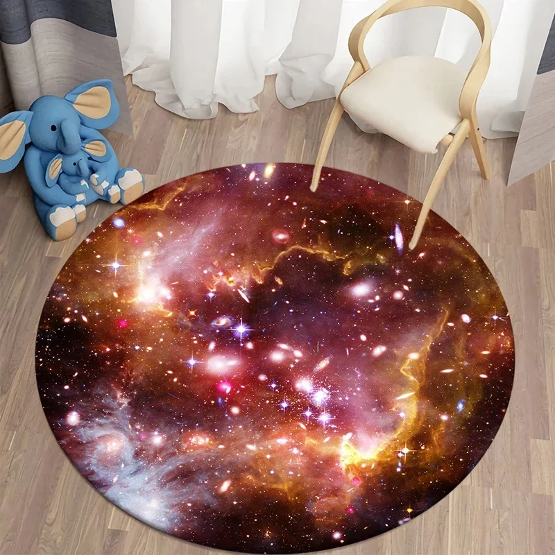 갤럭시 라운드 러그 우주 공간 성운 별 별이 빛나는 카 - Galaxy Home Textiles 리뷰 및 가격