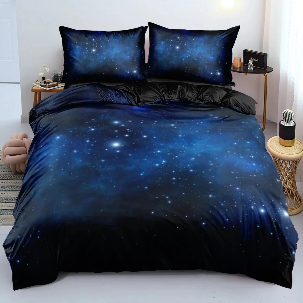 럭셔리 갤럭시 다크 블루 편안한 이불 이불 커버 베개  - Galaxy Home Textiles 리뷰 및 가격